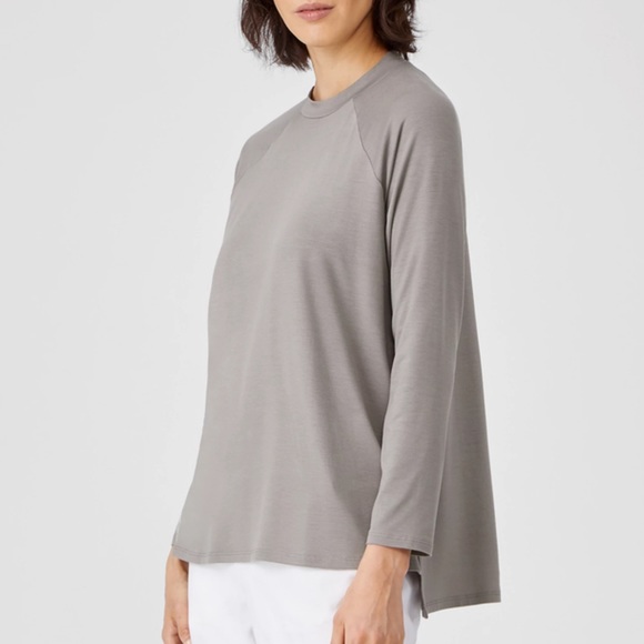 Eileen Fisher Fine Jersey Crew Neck Top NEW - Picture 1 of 15